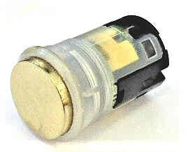 PUSHBUTTON, BRASS FINISH, FLAT, AMBER LED SCREW CONNECTED  OTIS AAA23500BY91
