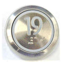 PUSHBUTTON, MARKED 19, ROUND, FLUSH, WITH BRAILLE KONE 51071091H03