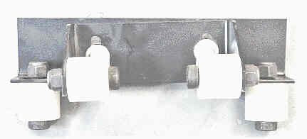 ASSEMBLY, CAB STEADING, 4 NYLON ROLLERS, STEEL FRAME MEP # MEP-CSP1