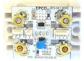 BUTTON, COMPLETE AS SHOWN, LED DOT 120 VAC EPCO SSL-PC