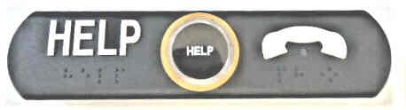 BEZEL & BUTTON WITH INSERT MARKED HELP, AS SHOWN DOVER #S BELOW
