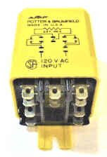 TIMER, 1-120 SECS ON DELAY, DPDT, KUP, 120 VAC, 10A@277 VAC P & B # CUF-42-70120