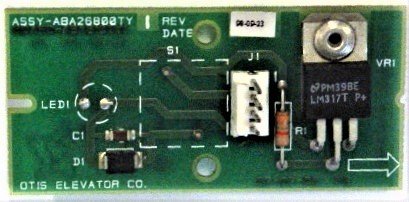 BOARD, CIRCUIT, LED, AAA7069AAS BUTTON ASSEMBLIES OTIS # ABA26800TY1