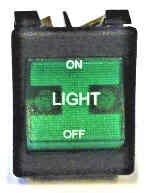 SWITCH, ROCKER, DPST, LIGHT ON-OFF GREEN SCHINDLER #7257C63H--