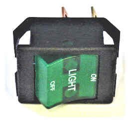SWITCH, ROCKER, DPST, LIGHT ON-OFF GREEN SCHINDLER #7257C63H--