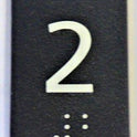 PLATE, BRAILLE, 3300 COP,  MARKED 2, SELF ADHESIVE SCHINDLER # 55503905M2
