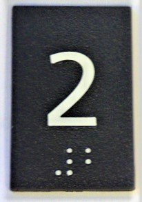 PLATE, BRAILLE, 3300 COP,  MARKED 2, SELF ADHESIVE SCHINDLER # 55503905M2