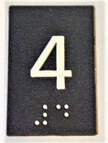 PLATE, BRAILLE, 3300 COP,  MARKED 4, SELF ADHESIVE SCHINDLER # 55503905M4