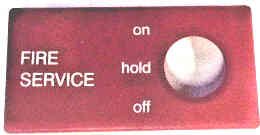 BEZEL, CHICKLET, RED, FIRE SERVICE, ON-HOLD-OFF OTIS #396LB97