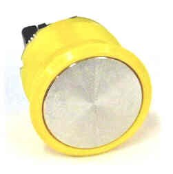 BUTTON, SS FINISH, FLAT, YELLOW, NON LITE UP 6VDC, MMIII OTIS # AAA323BY114712