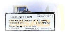 TIMER, 1-10 SECONDS, 120 VDC, 0.5 AMP, SSAC KSDB520P, SCHINDLER # 693B101H01