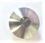BUTTON, VANDAL RESISTANT, STAINLESS STEEL, CENTER DOT  AS SHOWN