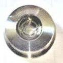 BUTTON, VANDAL RESISTANT, STAINLESS STEEL, CENTER DOT  AS SHOWN