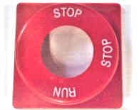 HALO, KEYSWITCH, MARKED STOP/STOP/RUN  RED INNOVATION # 9331-271