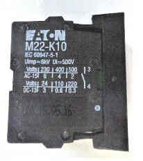 CONTACT, BLOCK, ASSEMBLY, 2 N.0 CONTACTS, EATON # M22-K10
