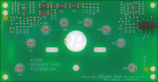 BOARD, CIRCUIT, EMERGENCY LIGHTING, F2KEMLNA ASSEMBLY KONE # KM801080G01