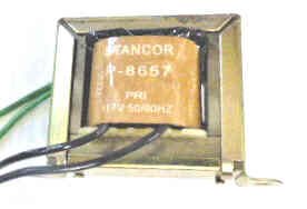 TRANSFORMER, 117 VAC INPUT, 12 VAC OUTPUT @ 2A STANCOR # P-8657