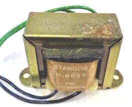 TRANSFORMER, 117 VAC INPUT, 12 VAC OUTPUT @ 2A STANCOR # P-8657