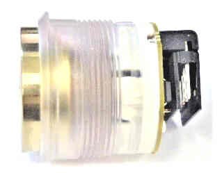 BUTTON, BRONZE , FLAT PROJECTING RED LED, CLEAR BEZEL 6VDC OTIS # AAA323DY214131