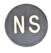 BUTTON, 7/8 DIAMETER, MARKED 'NS' OTIS # A323AF1-NS