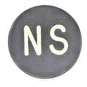 BUTTON, BLACK, MARKED NON STOP, 1 DIAMETER OTIS # 323BD1-NS