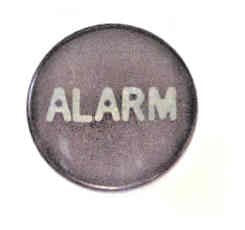 BUTTON, RED, 7/8 DIAMETER, MARKED 'ALARM' OTIS # A323AF1-AL