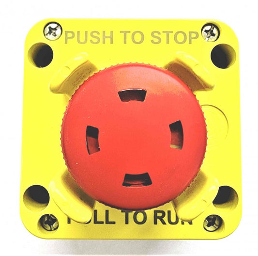 SWITCH, GIOVENZANA, STOP, PIT, RIL RATED HIGH CONTRAST YELLOW AND RED HOUSING