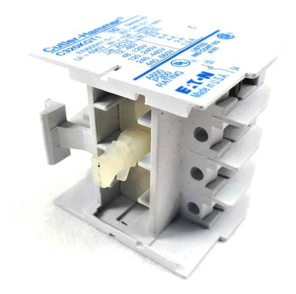 CONTACT, AUXILIARY, TOP MOUNT, NEMA 00-2, 1 N.O/ 1 N.C.,  EATON # C320KGT3