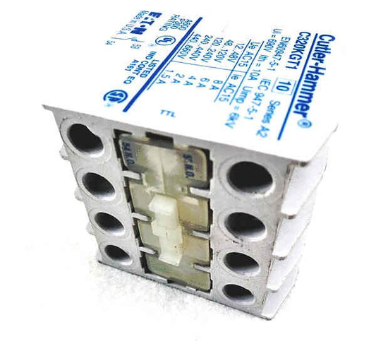 CONTACT, AUXILIARY, TOP MOUNT, NEMA 00-2, 1 N.O/ 1 N.C.,  EATON # C320KGT3