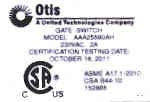 SWITCH, GATE, AS SHOWN OTIS # AAA25590AH