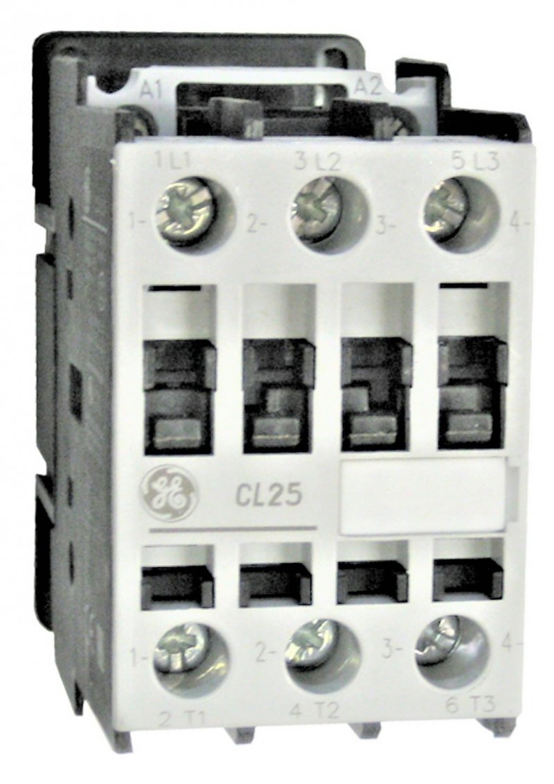 CONTACTOR, 3 POLE, 22 AMP, 110-120VAC COIL, G-E # CL25A310TJ