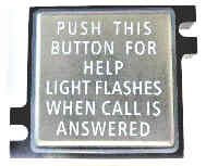 PUSHBUTTON, SS, HELP, SCHINDLER 3300-5500 SERIES