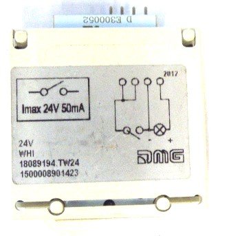 BLOCK, CONTACT. 24 VDC, 1 N.O. CONTACT, PUSHBUTTON, WHITE LED