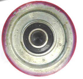 ROLLER, HANGER WITH LOCKING ECCENTRIC, POLYURETHANE SURFACE WILLIAMSBURG STEEL