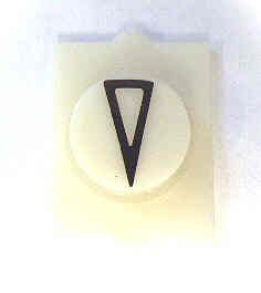 PRESSEL.PUSHBUTTON, WHITE WITH BLACK ARROW AS SHOWN