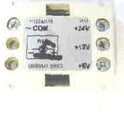 BLOCK, CONTACT. 6-12-24 VDC,  PUSHBUTTON, RED LED