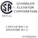 FIXTURE, HALL STATION, S.S., TYPE MTA UP BUTTON WITH FIRE SERVICE SCHINDLER