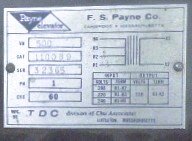 TRANSFORMER, SINGLE PHASE, 500VA, 208-240 PRI, 110 SEC PAYNE # 110089