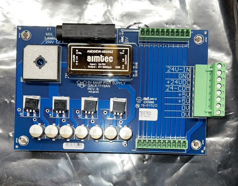 BOARD, CIRCUIT, 5V 6A POWER SUPPLY 24VAC IN GAL # GALX-1116AN