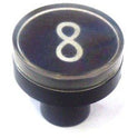 BUTTON, CLEAR CAP, 1 DIAMETER, MARKED #8 OTIS # A323BD1-8