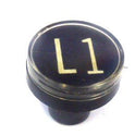 BUTTON, CLEAR CAP, 1 DIAMETER, MARKED L1' OTIS # A323BD1-L1
