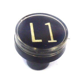 BUTTON, CLEAR CAP, 1 DIAMETER, MARKED L1' OTIS # A323BD1-L1