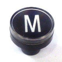 BUTTON, CLEAR CAP, 1 DIAMETER, MARKED M OTIS # A323BD1-M