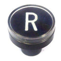 BUTTON, CLEAR CAP, 1 DIAMETER, MARKED R OTIS # A323BD1-R