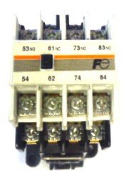 RELAY, 4PDT, WITH AUXILIARY 1NC/3NO CONTACT BLOCK FUJI #'S SH4 & SZ-A31