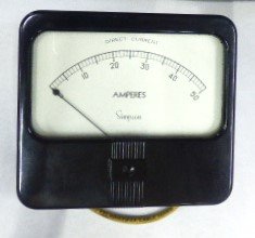 METER, PANEL MOUNT, 0-50 AMPERES, 4 1/2 SIMPSON MODEL 29 # 0540