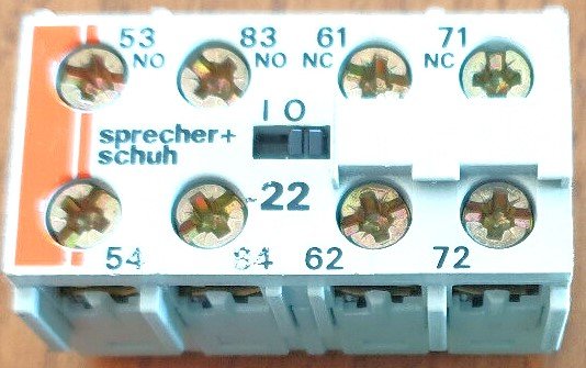 CONTACT, AUXILLARY, 2 NO/2 NC, S & S CS4-P-22 OTIS #613CD1