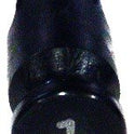 BUTTON, BLACK, 3/4 DIAMETER, MILK BOTTLE, MARKED # 1 OTIS # 323AB1