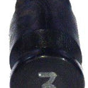BUTTON, BLACK, 3/4 DIAMETER, MILK BOTTLE, MARKED # 3 OTIS # 323AB1