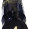 BUTTON, BLACK, 3/4 DIAMETER, MILK BOTTLE, MARKED # 4 OTIS # 323AB1